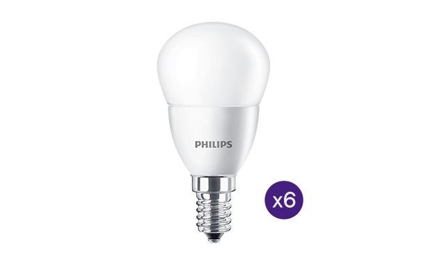 Kit 6 lampadine LED Sfera 5,5W (40W) - E14 - Luce Calda