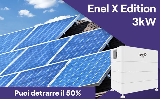 ENEL X Impianto fotovoltaico da 3 kW e sistema di accumulo da 5,8 kWh - Enel X Edition