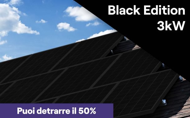 PANASONIC + SOLAREDGE Impianto fotovoltaico da 3 kW - Black Edition