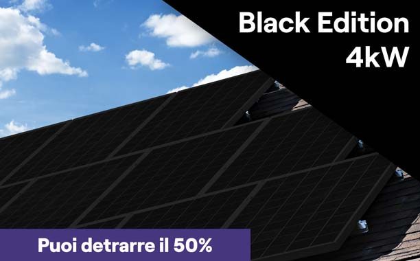 PANASONIC + SOLAREDGE Impianto fotovoltaico da 4 kW - Black Edition