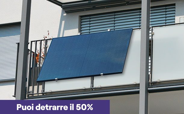 Plug&Play fotovoltaico da balcone con righiera